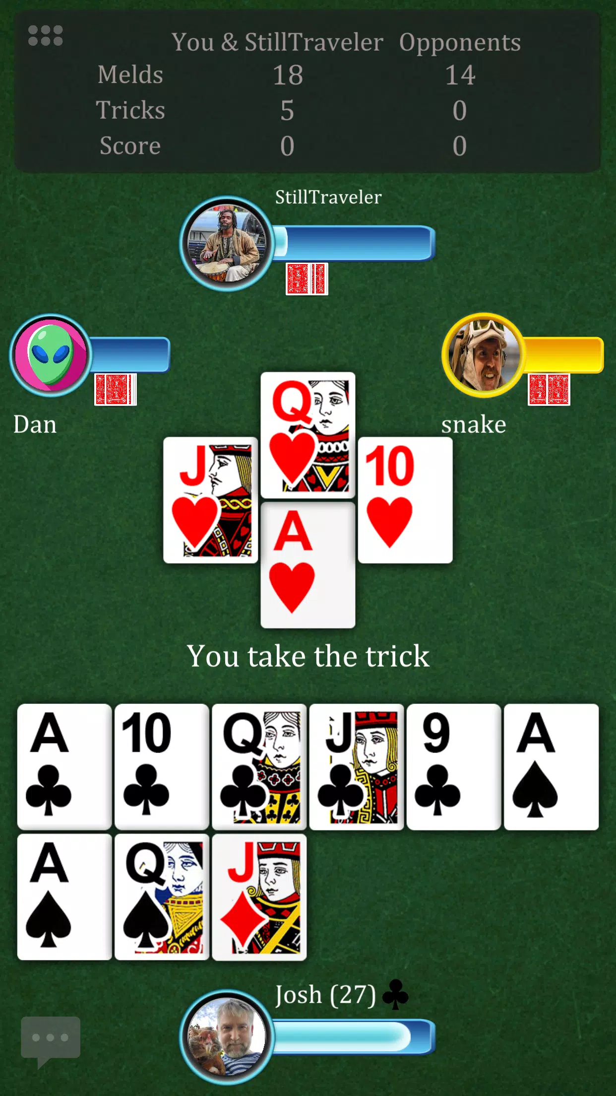 Pinochle Online 螢幕截圖 0