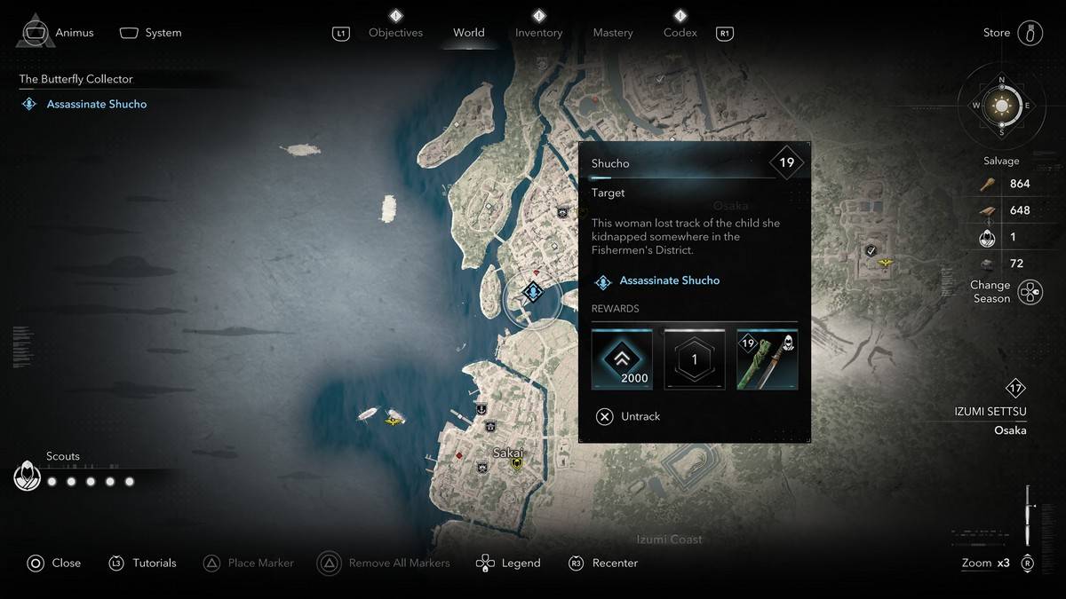 Paano at saan mahahanap ang lahat ng mga miyembro ng kolektor ng butterfly sa Assassin's Creed Shadows Shucho