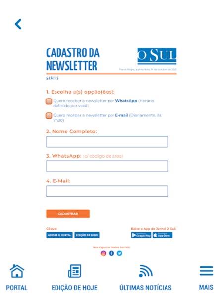 Jornal O Sul Captura de pantalla 1