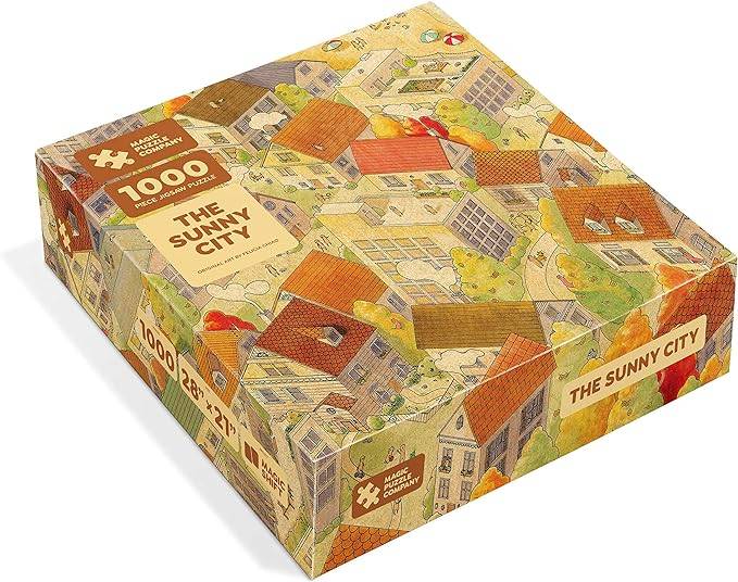 Teka -teki jigsaw bandar yang cerah