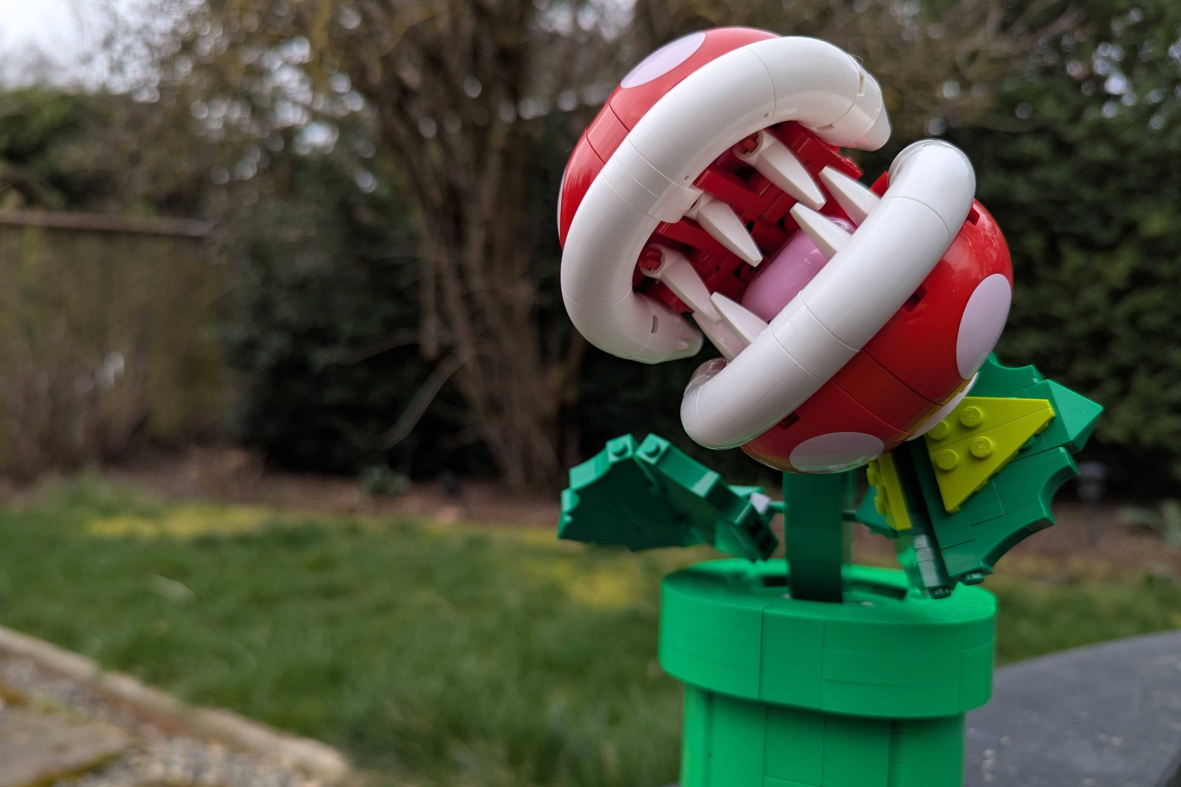 Close-up of LEGO Piranha Plant details