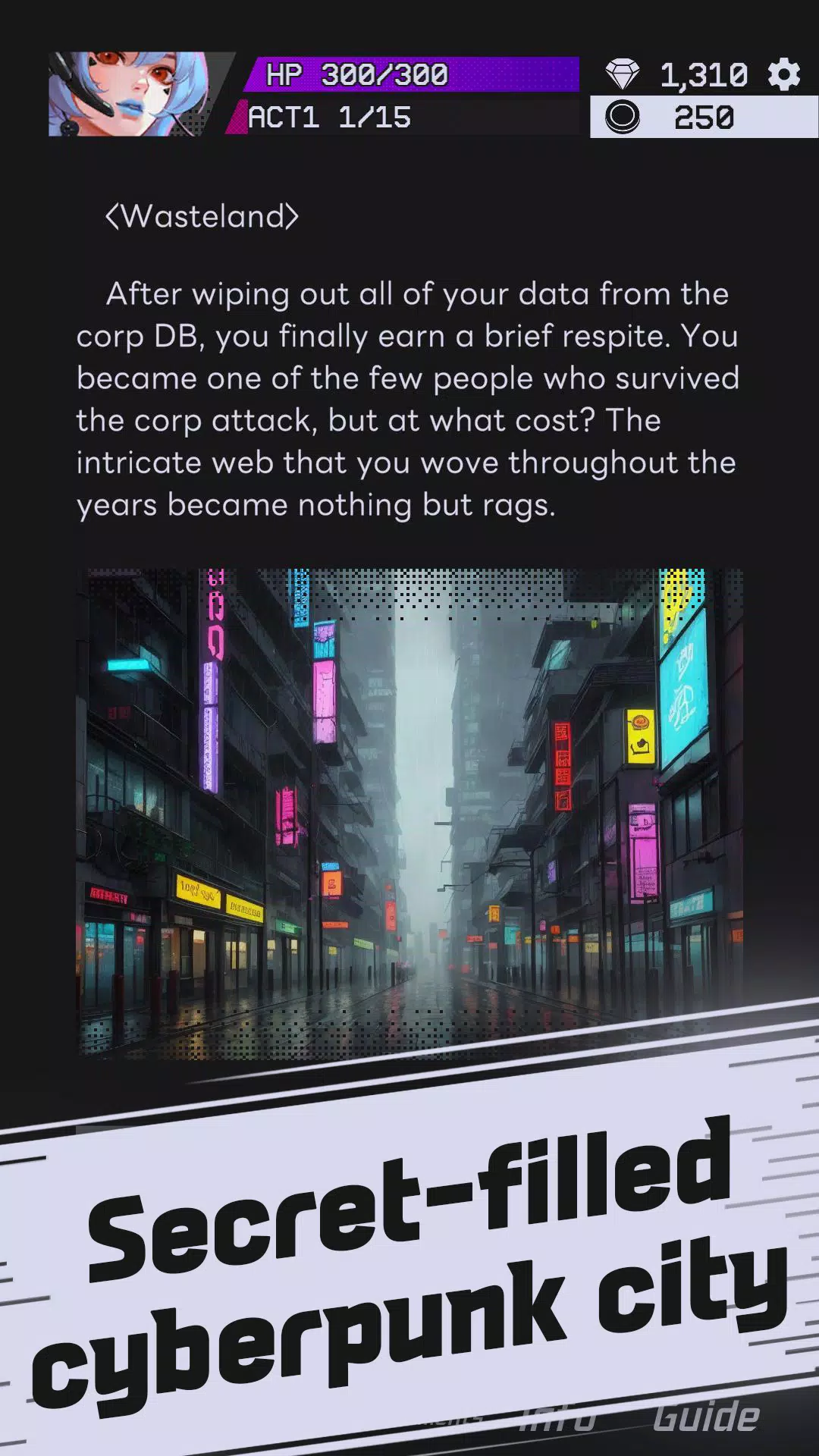 Phantom City: Text RPG ဖန်သားပြင်ဓာတ်ပုံ 2