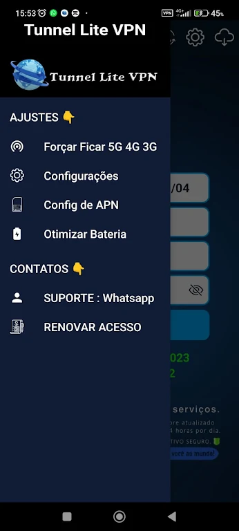 Tunnel Lite VPN Captura de pantalla 1