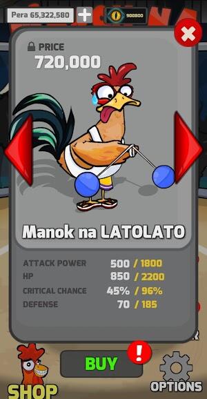 Manok na pula mod apk max level