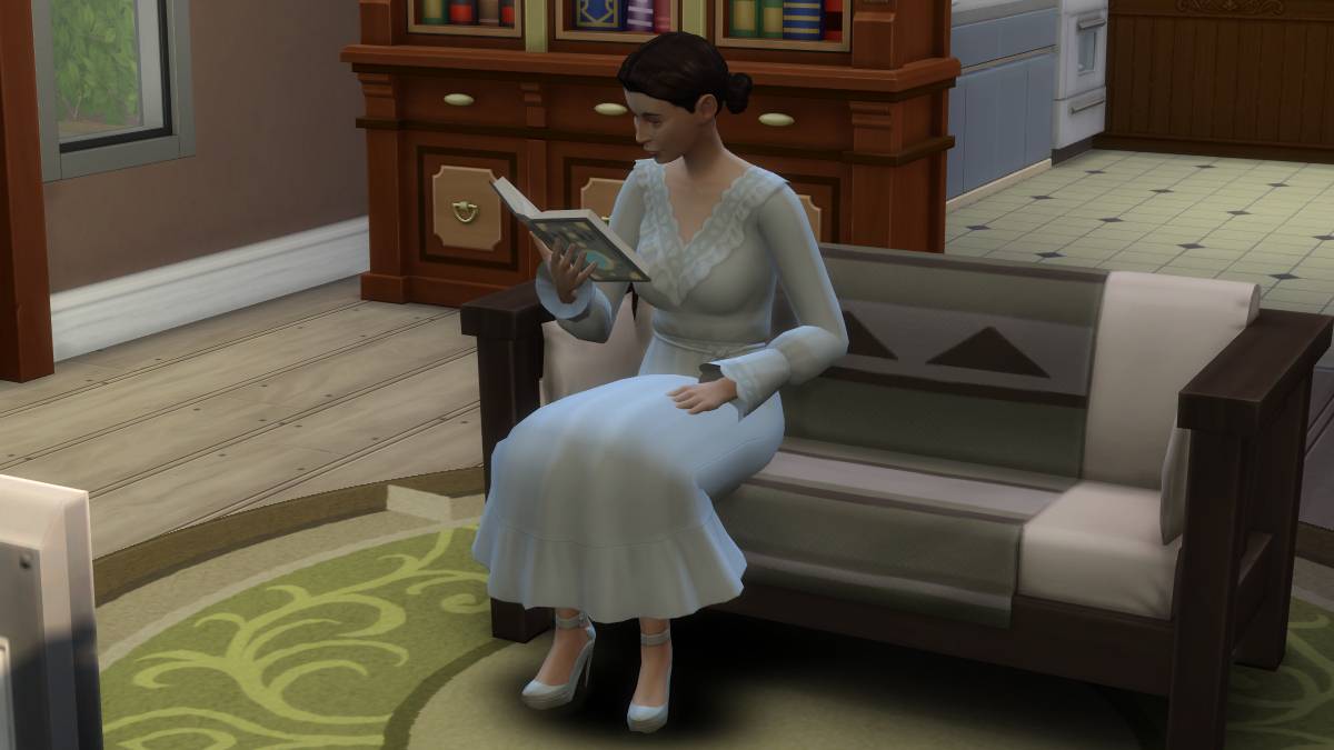 Sims 4 레거시 도전에 관한 기사의 일부로 문해력 주인공 도전.