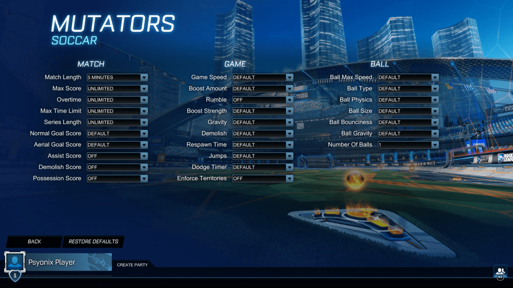 Isang listahan ng mga mutator mula sa Rocket League Season 18