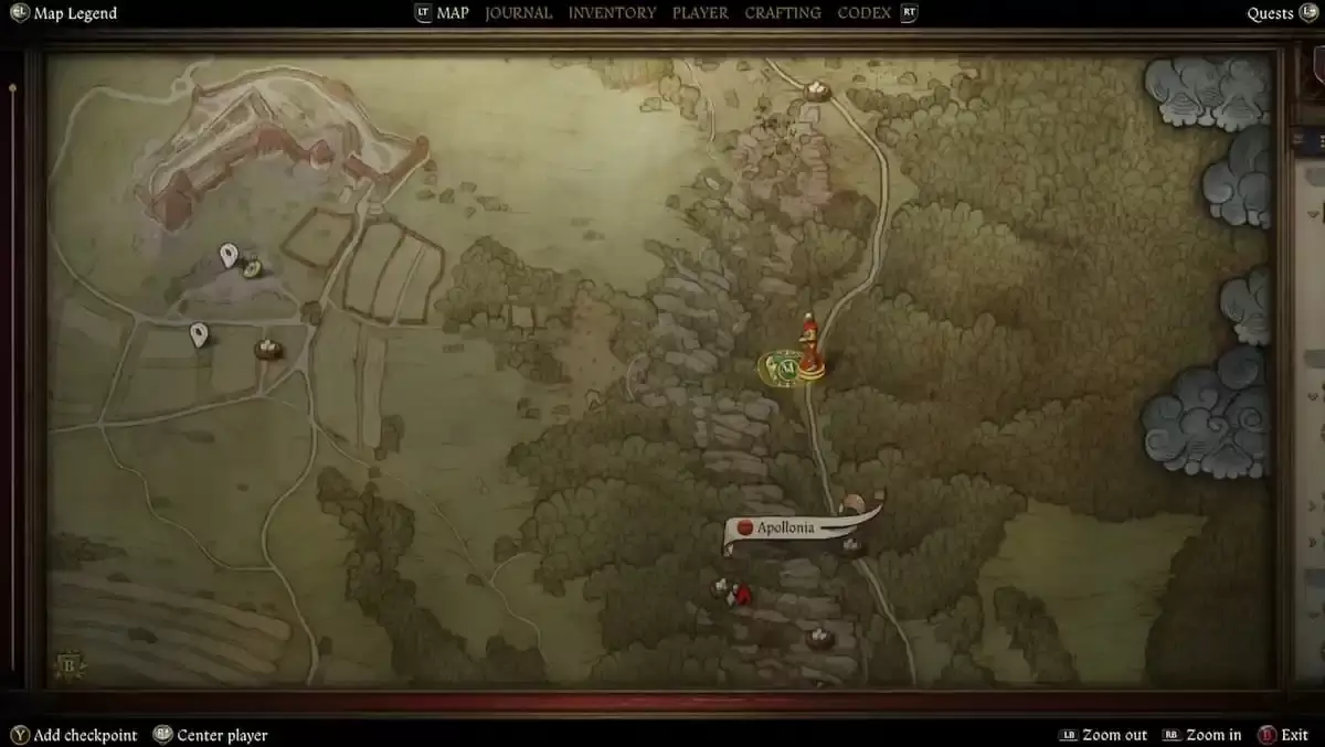 Image: Location of the letter near a river