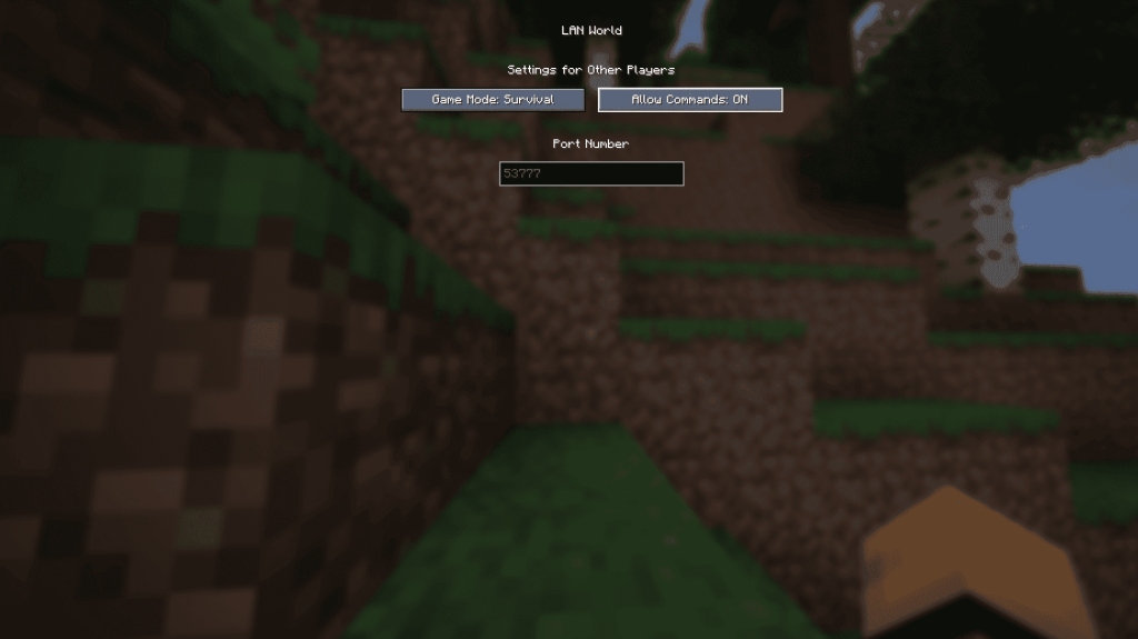 Ang Minecraft Open sa LAN screen java edition