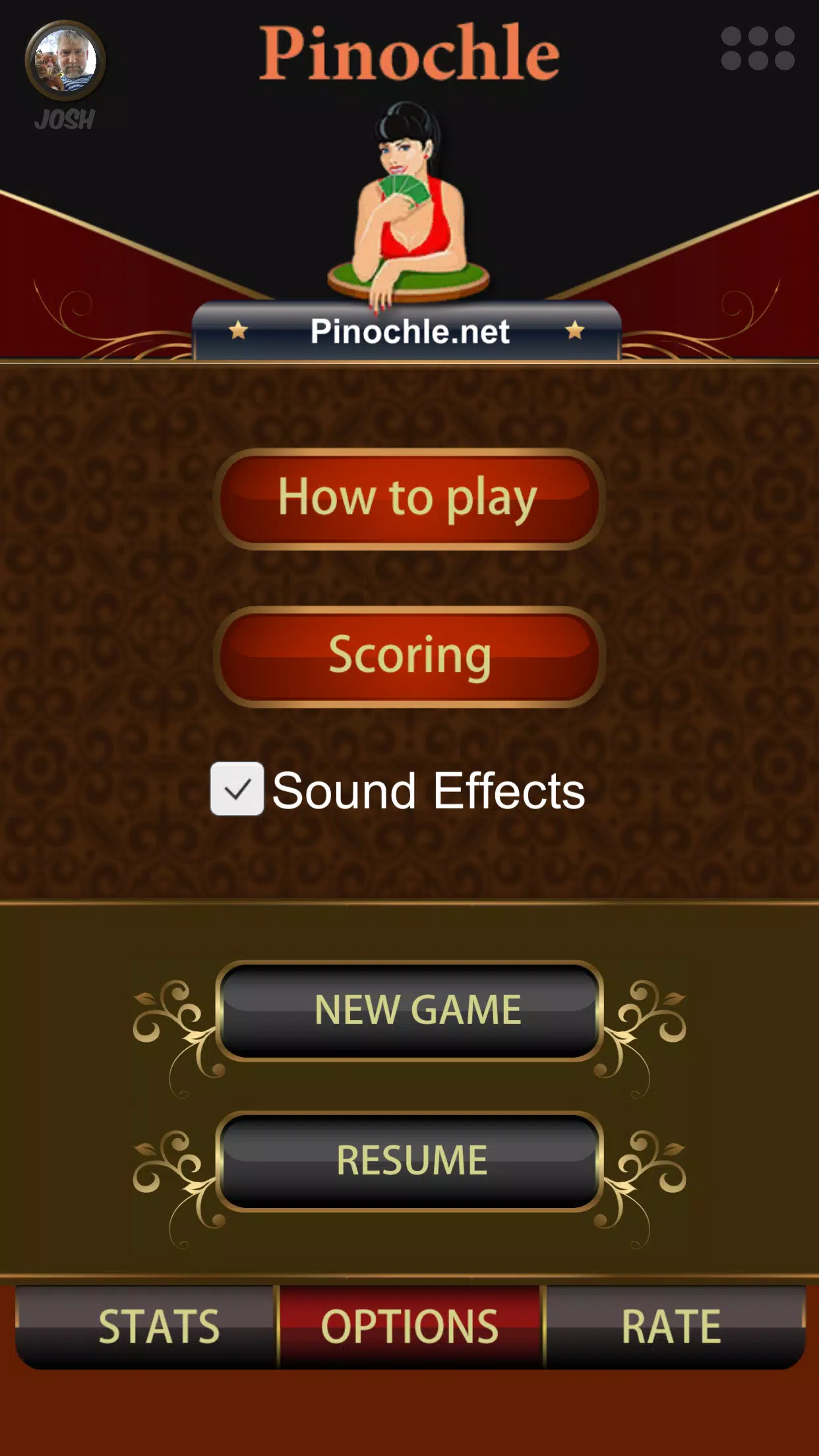 Pinochle Online 螢幕截圖 1
