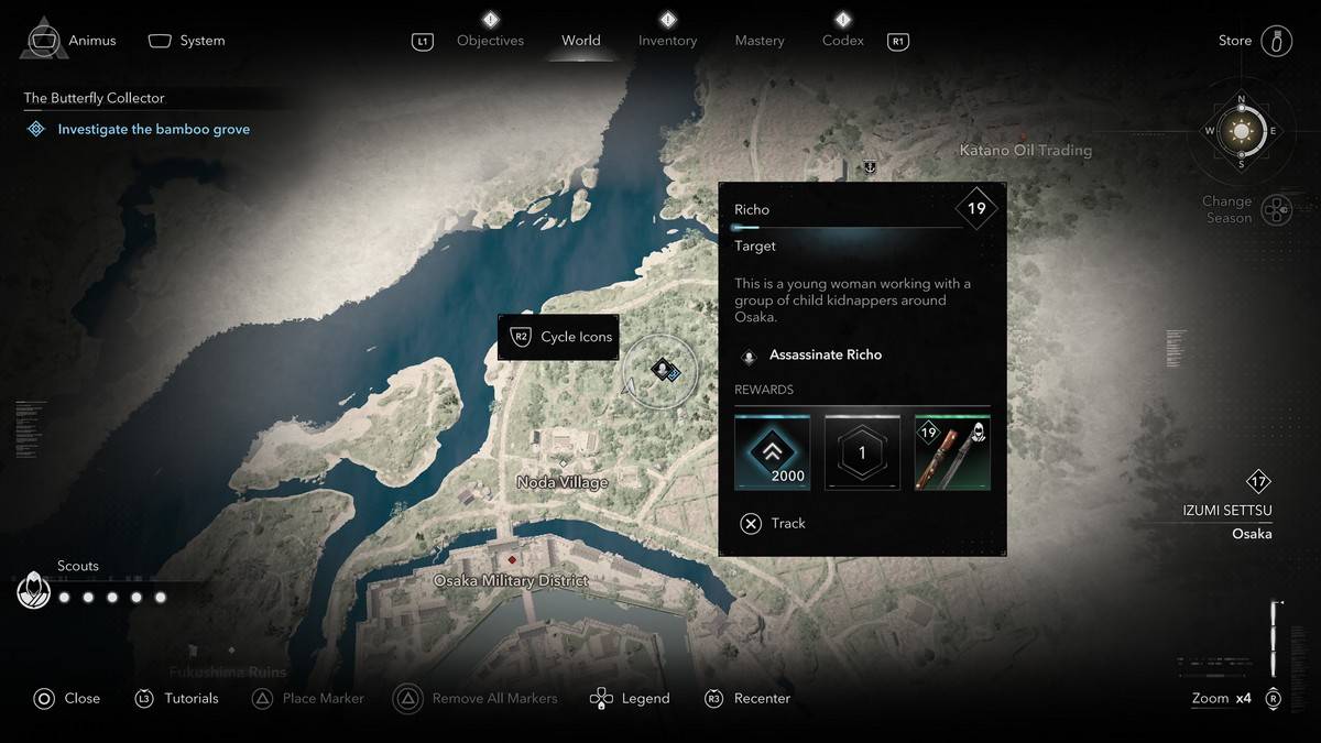 Paano at saan hahanapin ang lahat ng mga miyembro ng kolektor ng butterfly sa Assassin's Creed Shadows Richo