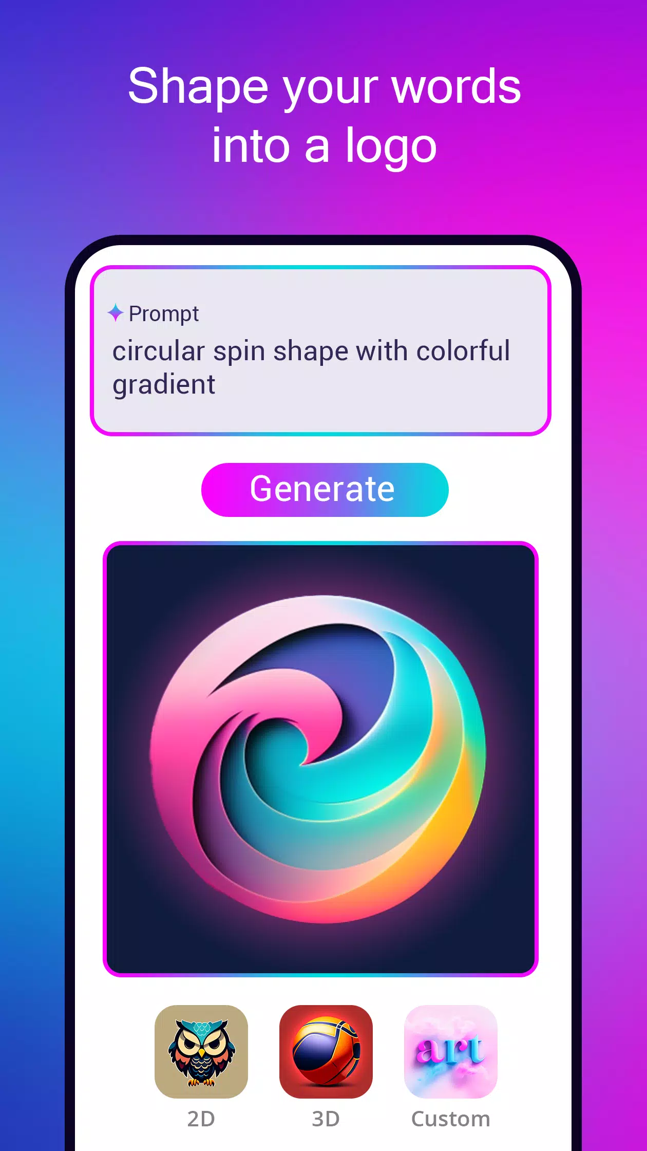 Logo maker AI Logo generator 螢幕截圖 1