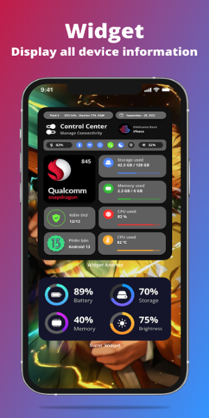 G-CPU: CPU, RAM, widget'ı izleyin