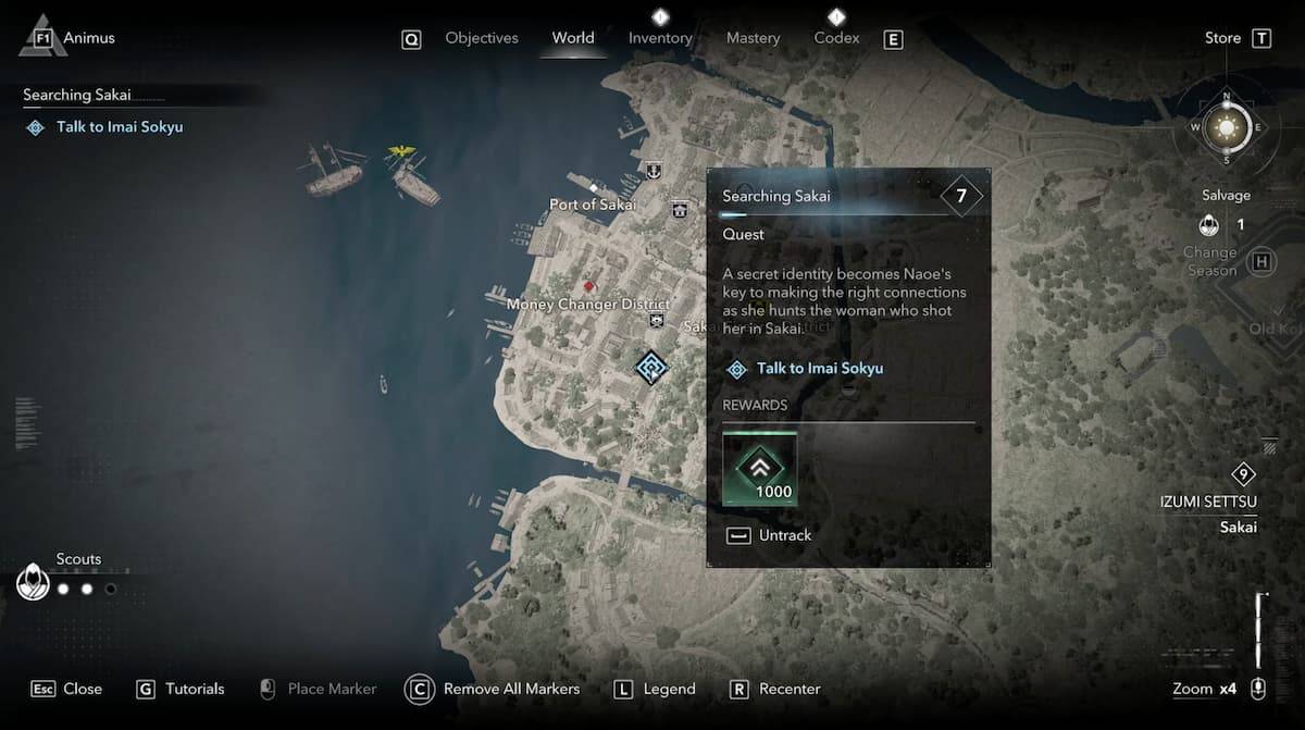 Assassin's Creed Shadows Imai Sokyu တည်နေရာ
