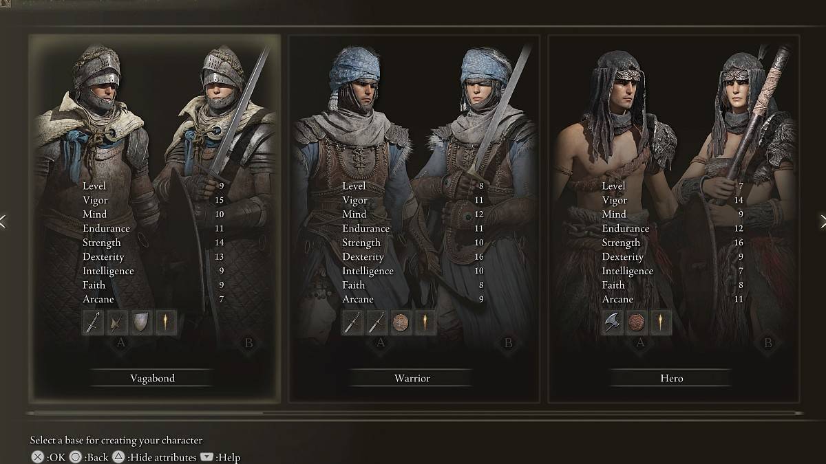 エルデンリングの放浪者クラス。