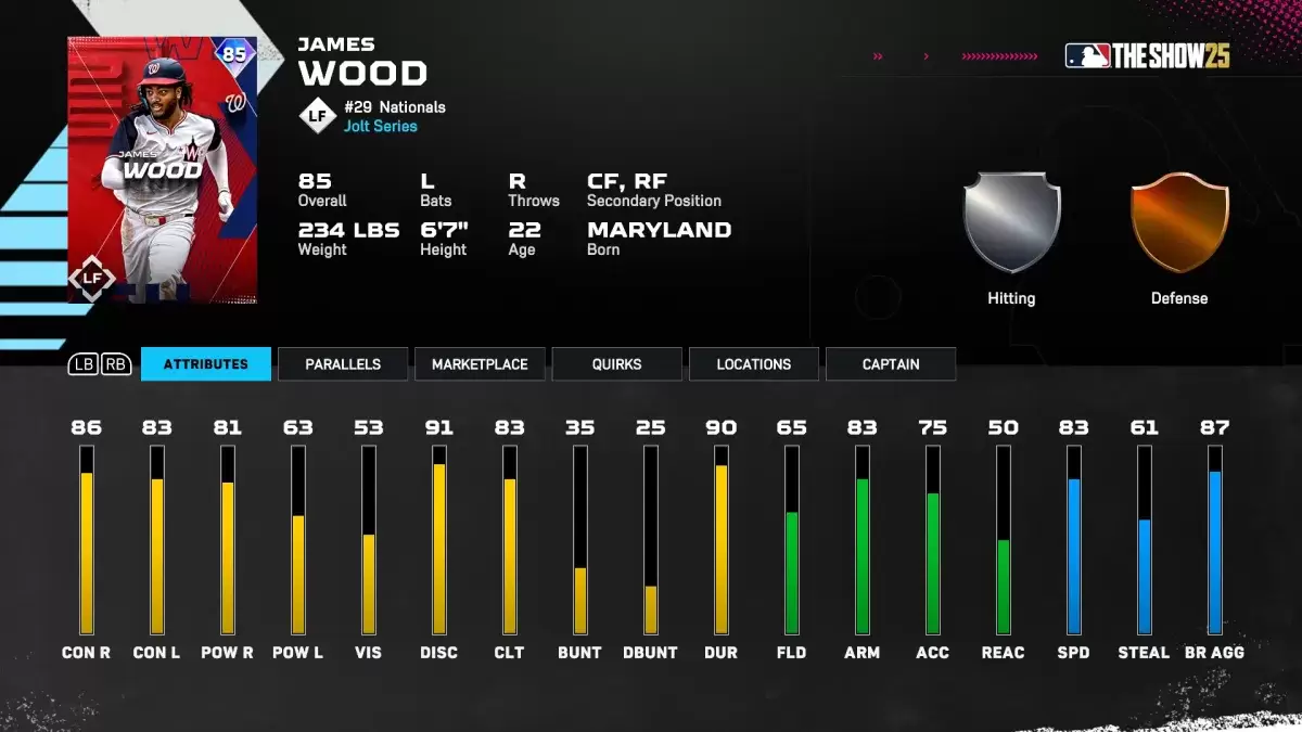 James Wood Diamond Dynasty Card sa MLB ang palabas 25.