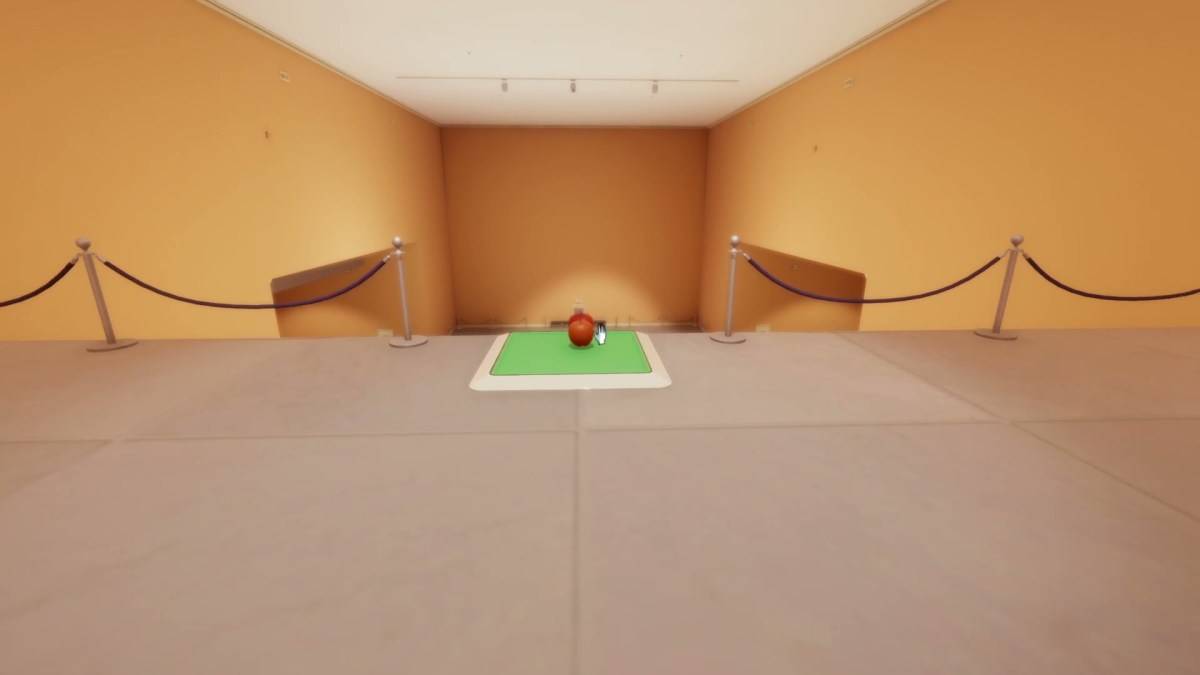 An apple on a switch in Superliminal;.